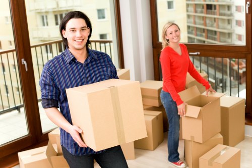 Packed household items stored safely in Putney